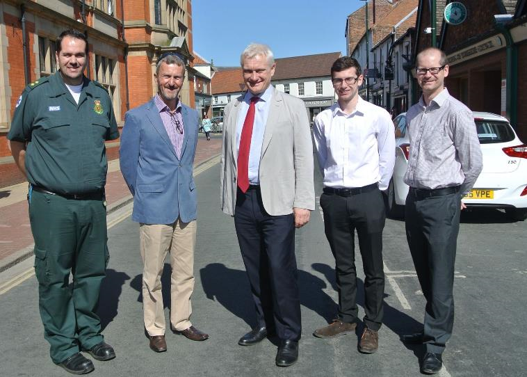 Friday 20th April 2018-CADEY-Graham meeting Warren Bostock-YAS, Paul Downey, Jordan Moor and Nick Middleton from the SMILE Foundation.