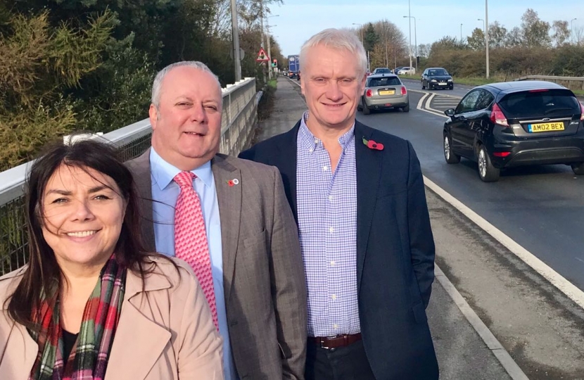 (L-R) Cllr Kerri Harold, Cllr David Elvidge and Graham Stuart MP