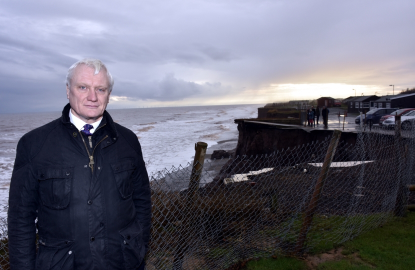 Graham visiting Withernsea coast