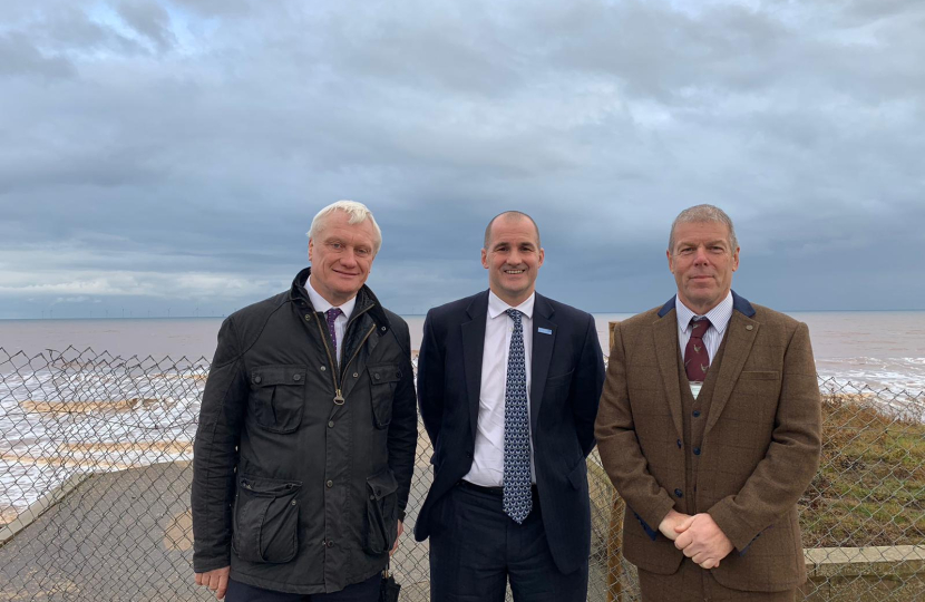 Graham Stuart MP, Minister Jake Berry MP and Cllr Dave Tucker - Pictures are credited to Terry Bearpark of the Holderness Gazette (1