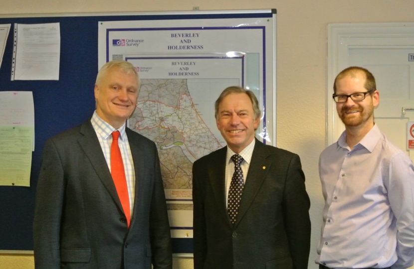 Graham with Dr Milner and Nick Middleton of SMILE