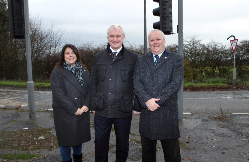 (L-R) Cllr Kerri Harold, Graham Stuart MP & Cllr David Elvidge
