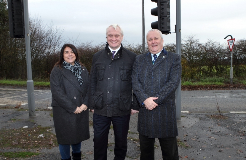 (L-R) Cllr Kerri Harold, Graham Stuart MP & Cllr David Elvidge