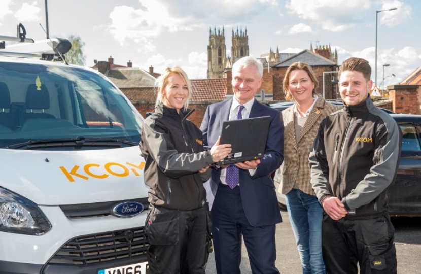 Graham Launches KCOM's Lightstream Broadband project.