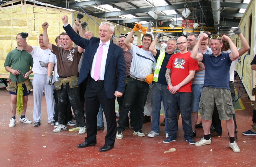 Graham celebrates tax win with ABI caravans staff