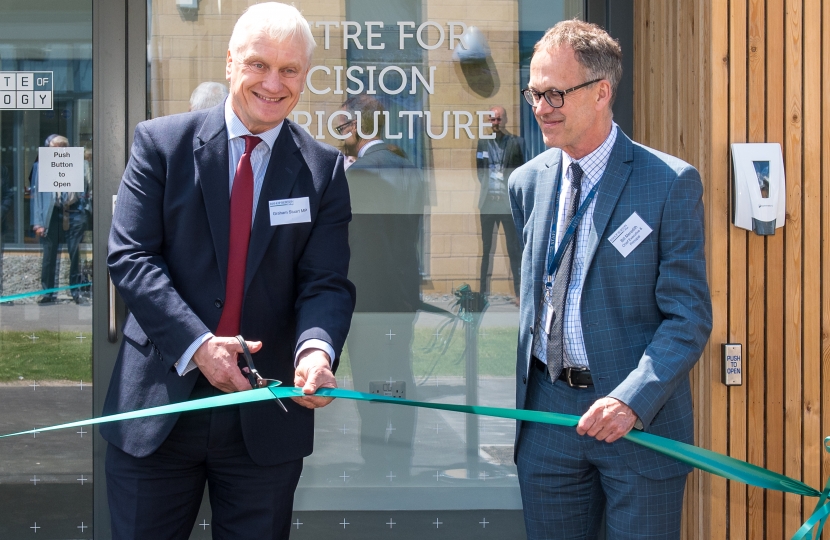 YHIoT ribbon cutting by Graham Stuart MP and college principal Bill