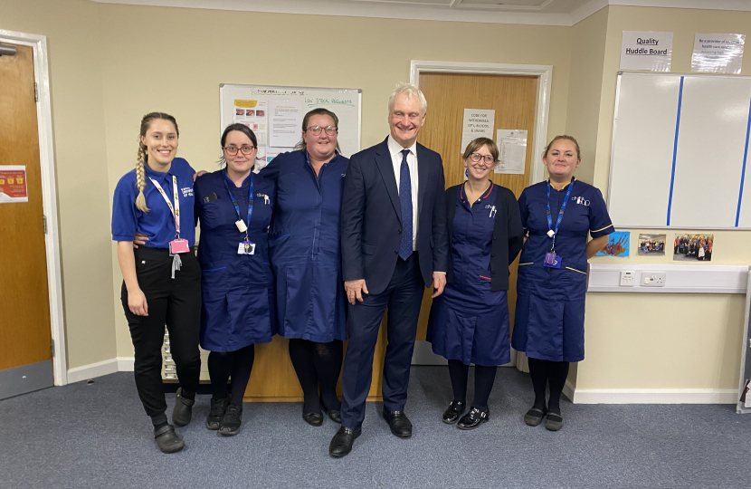 Graham Stuart MP with nurses at Withernsea Community Hospital