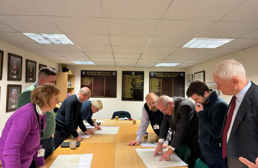 Graham Stuart with a cross party group of Beverley councillors