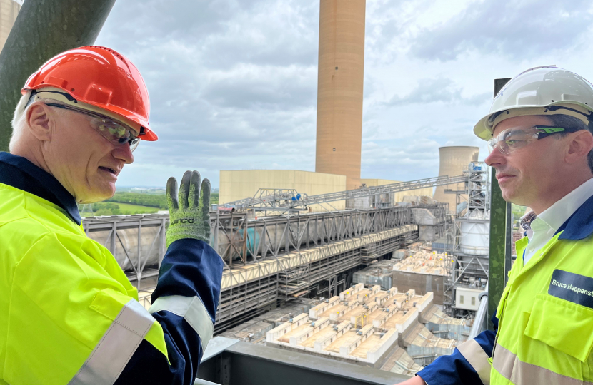 Graham Stuart Visits Drax Power Station