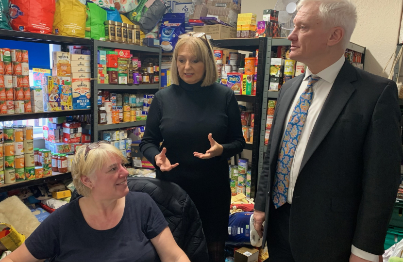 Helen Rawdon MBE, Jo Ramsay and Graham Stuart MP at Cherry Tree Centre