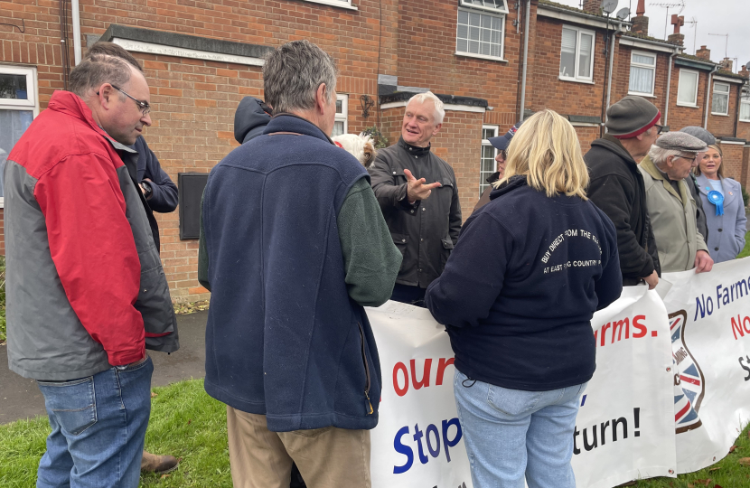 Speaking to farmers