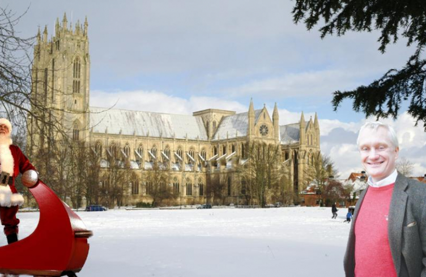 Graham and Santa at Beverley Minster