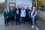 Alex, Michelle, Graham Stuart MP, Andy Bullard, Rosie Bullard, Jeremy, Jackie and June Greensmith at Hornsea First Aid Centre