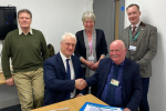 Graham Stuart MP shaking hands with Colin Walker, Transportation Services Manager at ERYC