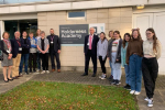 Graham Stuart MP with Cllr John Dennis, Cllr Sue Steel and students at Holderness Academy