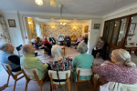 Graham talking to residents at St Ellen's Court