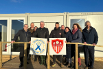 Richard Corden, Cllr John Holtby, Jo Stewart, Graham Stuart, Mike Richards, Neil Havercroft Samantha Whyte and Cathy Munro Skirlaugh Pavilion Photo 2