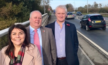 (L-R) Cllr Kerri Harold, Cllr David Elvidge and Graham Stuart MP