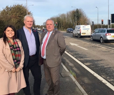 Cllr Kerri Harold, Graham Stuart MP & Cllr David Elvidge