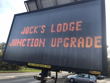 Jocks Lodge construction sign