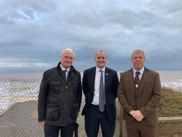 Graham Stuart MP, Minister Jake Berry MP and Cllr Dave Tucker - Pictures are credited to Terry Bearpark of the Holderness Gazette (1