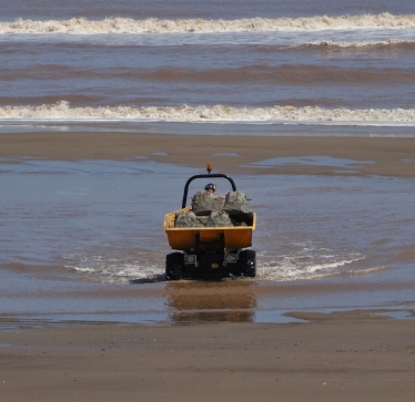 Sea defence works on Withernsea beach