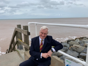 Graham visiting Withernsea rock armour