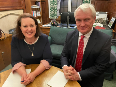  Graham Stuart MP meeting Victoria Prentis MP, Minister of State for Farming, Fisheries and Food in February 2022 