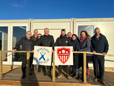 Richard Corden, Cllr John Holtby, Jo Stewart, Graham Stuart, Mike Richards, Neil Havercroft Samantha Whyte and Cathy Munro Skirlaugh Pavilion Photo 2