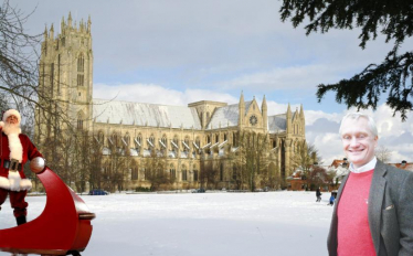 Graham and Santa at Beverley Minster